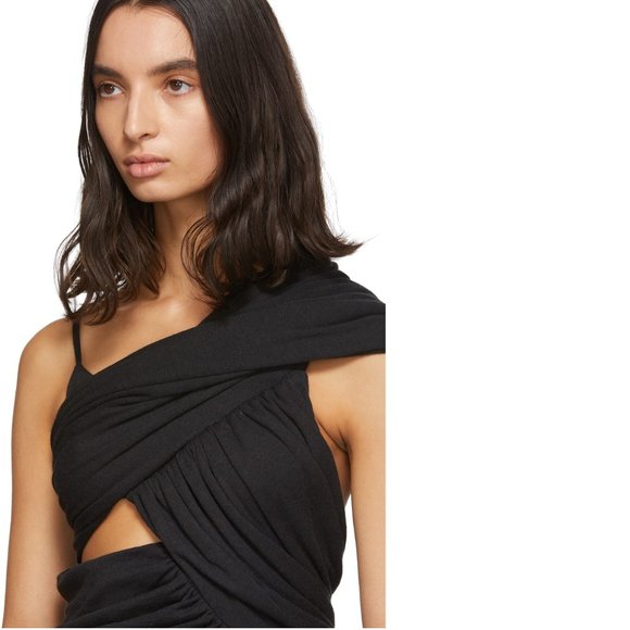 SOLD RICK OWENS FW19 LARRY • Black Draped Alix Top - Picture 3 of 13